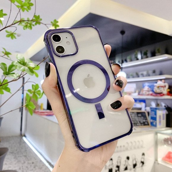 Clear MagSafe Case for iPhone 12 Pro max Mini Color Ring Magnetic Cover Black - Picture 17 of 17